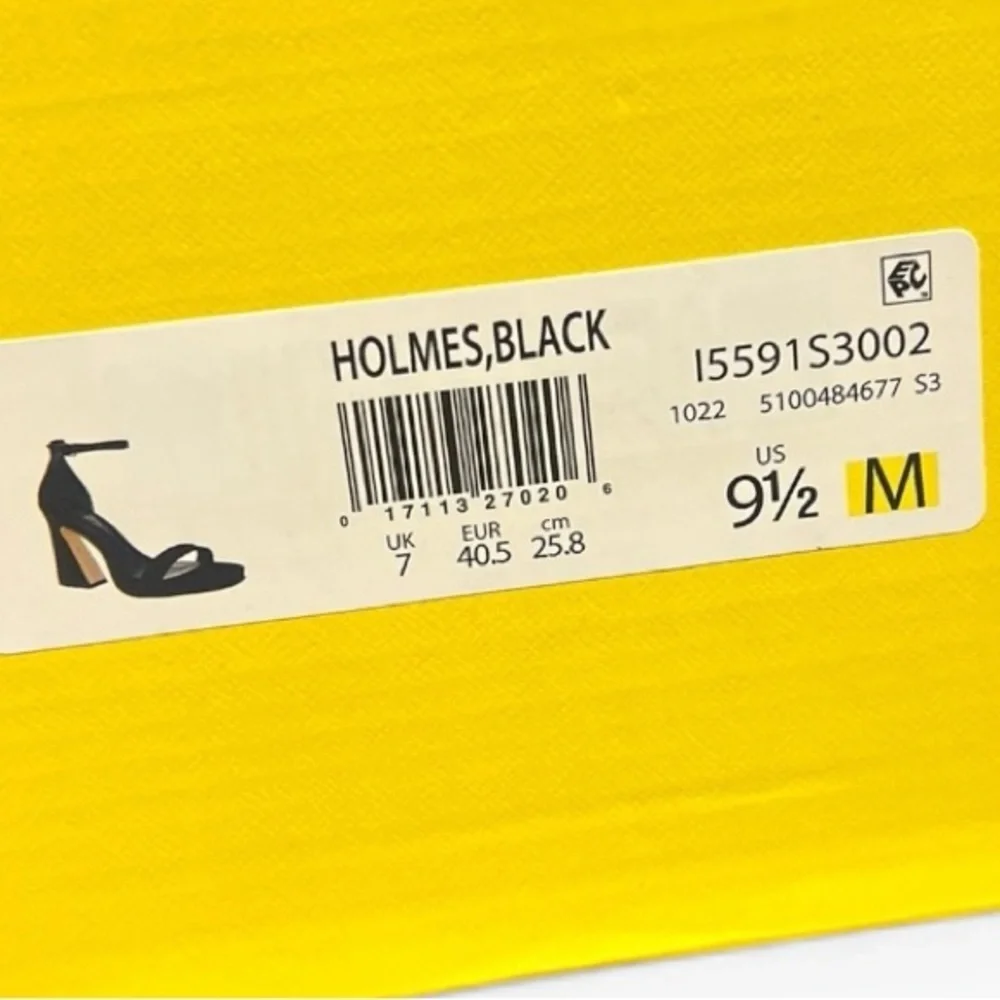 🌻NEW w.box Circus NY by Sam Edelman Holmes Black Suede Ankle Strap Heels sz 9.5